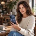 Culoare magnetică pentru iPhone 17 compatibilă cu MagSafe Sticlă nano mată Încărcare wireless Aliniere precisă Protecție spate 17