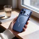 Culoare magnetică pentru iPhone 17 compatibilă cu MagSafe Sticlă nano mată Încărcare wireless Aliniere precisă Protecție spate 14