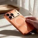 Culoare magnetică pentru iPhone 17 compatibilă cu MagSafe Sticlă nano mată Încărcare wireless Aliniere precisă Protecție spate 21