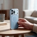 Culoare magnetică pentru iPhone 17 compatibilă cu MagSafe Sticlă nano mată Încărcare wireless Aliniere precisă Protecție spate 34