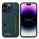 Culoare retro pentru iPhone 17 Pro Max Capac pentru card Compartiment posterior Piele artificială TPU Husa de protecție cu design vintage 6
