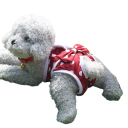 Culottes de chaleur pour chiens rouges à pois Taille S Tour de taille 24-28 cm Culottes de protection Lavables Culottes hygiéniques pour femelles 2