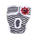 Culottes de chaleur rayées pour chiens avec motif marin Taille S Tour de taille 25-30 cm Culottes hygiéniques lavables pour femelles 2