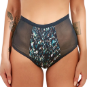 Culottes menstruelles 4 couches avec côtés en dentelle en fibre de bambou élasthanne absorbantes réutilisables pour protection menstruelle 5