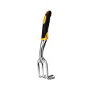 Cultivatore di terreno con manico ergonomico rastrelli metallici nero-gialli per lavorazione, diserbo e sistemazione aiuole 2