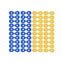 Cuñas elásticas dentales de fijación 40 unidades 2 mm y 2,5 mm de goma azul amarilla para separación de dientes y trabajo con matrices en odontología 1