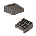 Cunha de plástico para porta 6,2 x 6,2 x 2,5 cm Bloqueador de parte inferior da porta Cunha de segurança mate contra fecho e batida 3