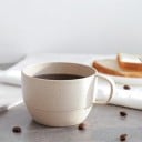 Cup for Tea and Coffee with Handle Volume approx. 250 ml Material made from Straw and Plastic Finely Dotted Surface Wide Shape Dimensions 7 x 8