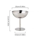 Cupa de servire pentru înghețată cu picior înalt diametru 10 cm înălțime 11 cm oțel inoxidabil pahar de desert pentru servire 2