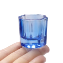 Cupa din cristal de sticlă 3,1 x 3,4 cm pentru pudră acrilică pentru unghii, Mâncă pentru decorare, modelare a unghiilor 2