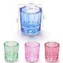 Cupa din cristal de sticlă 3,1 x 3,4 cm pentru pudră acrilică pentru unghii, Mâncă pentru decorare, modelare a unghiilor 4