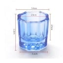Cupa din cristal de sticlă 3,1 x 3,4 cm pentru pudră acrilică pentru unghii, Mâncă pentru decorare, modelare a unghiilor 6