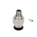 Cupla pneumatică metalică 20,3 x 10 x 5,76 mm PC4 M6 pentru tubulatură PTFE de 4 mm Conducerea filamentului Fixare strânsă pentru imprimante 3D 6