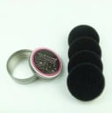 Curățător de pensule cosmetice pentru machiaj cu burete Curățare uscată a pensulelor fără apă Cutie de aluminiu cu capac Diametru 8 cm Înălțime 3 cm 1