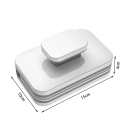 Curățător magnetic de geamuri cu cablu de siguranță 2 m pentru sticlă 3–10 mm 10x15 cm Curățător de geamuri cu două fețe Curățare geamuri exterioare și interioare 2