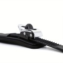 Curea ajustabilă pentru legarea schiurilor aproximativ 21–30 cm suport din plastic negru curea de legătură pentru fixarea schiurilor la transport 2