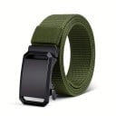 Curea bărbaască tactică din pânză 120 x 3,5 cm Curea ajustabilă cu cataramă automată Curea rezistentă pentru sport Muncă Utilizare 3