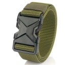 Curea bărbătească împletită din nailon 125 x 3,8 cm Centura sport respirabilă cu cataramă Curea ușoară reglabilă pentru blugi Pantaloni scurți 4