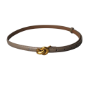 Curea de damă din piele naturală cu cataramă metalică 105 x 2 cm Curea elegantă din piele pentru pantaloni Accesoriu elegant din piele 4
