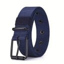 Curea de nailon pentru bărbați 118 x 3,4 cm Curea de pânză durabilă cu cataramă metalică Stil tactic militar Curea reglabilă 3