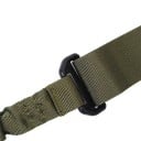 Curea de pușcă cu 2 puncte 135 x 3,8 cm Curea tactică reglabilă cu cataramă metalică Culori neutre Material durabil Utilizare militară 12
