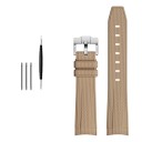 Curea din cauciuc de 20 mm pentru Rolex Omega MoonSwatch Constellation Curea sportivă din cauciuc rezistentă la apă cu cataramă argintie Unelte incluse 8