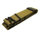 Curea lată pentru bărbați în stil militar Curea de nailon rezistentă cu inele metalice Cataramă metalică masivă Lungime 140 cm și lățime 3