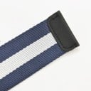 Curea unisex din pânză cu cataramă inelară dublă metalică Curea textilă neagră reglabilă Accesoriu de modă pentru blugi și pantaloni 5