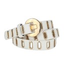 Cureaua de dama Grunge Punk din piele PU, latime 2,3 cm cu catarama metalica 4 cm. Cureaua subtire eleganta. Accesoriu de moda pentru rochii, pantaloni, fuste. 2