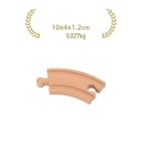 Curva piccola in legno 10 x 4 x 1,2 cm Binario curvo per ferrovia Sezione curva per espandere la ferrovia in legno e curve fluide 2
