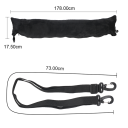 Cuscino da viaggio gonfiabile a forma di U 75x18 cm Supporto per la testa con zip Cinghia in nylon con fibbia Cuscino da appendere agli abiti 4