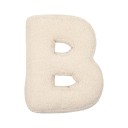 Cuscino decorativo lettera dell'alfabeto 40 × 35 × 10 cm Cuscino in peluche beige con imbottitura Cuscino per la stanza dei bambini 3