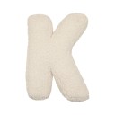 Cuscino decorativo lettera dell'alfabeto 40 × 35 × 10 cm Cuscino in peluche beige con imbottitura Cuscino per la stanza dei bambini 12