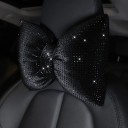 Cuscino per auto a forma di fiocco con pietre luccicanti decorativo circa 20 × 25 cm poggiatesta e lombare accessorio stiloso per l'interno dell'auto 6