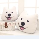 Cuscino per bambini a forma di testa di cane in cotone Stampa realistica di un cane sul lato anteriore Orecchie alzate Dimensioni 38 x 35 cm Per 9