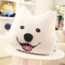 Cuscino per bambini a forma di testa di cane in cotone Stampa realistica di un cane sul lato anteriore Orecchie alzate Dimensioni 38 x 35 cm Per 11