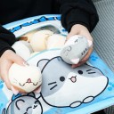 Cushion with Mini Plush Toys 40 x 50 cm Decorative Plush Cushion with 8 Removable Mini Plush Toys Cat Motif Cushion 9
