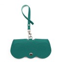 Custodia compatta per occhiali 14,2 x 7 cm in ecopelle Con chiusura a scatto e cinturino Custodia protettiva chiudibile per viaggi e uso quotidiano 6