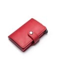 Custodia da viaggio per carte e documenti con scatola e rivestimento in pelle PU Cinturino a bottone a pressione Tasca interna 2