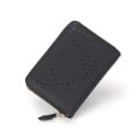 Custodia da viaggio per documenti con zip perimetrale Vera pelle con superficie granulosa e perforazione decorativa Dimensioni 14 x 10 2