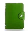 Custodia da viaggio per documenti e carte con tasche trasparenti Chiusura con bottone a pressione in metallo Materiale in pelle PU 8