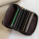 Custodia da viaggio per documenti e carte Custodia compatta con chiusura in PU pelle e poliestere Lunghezza 11 cm Adatta a tasche e borse 11