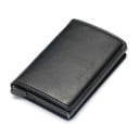 Custodia da viaggio per documenti in ecopelle con struttura interna rigida Rivestimento con bordi cuciti Dimensioni compatte 10 x 6,5 x 1,8 cm 22