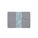 Custodia da viaggio per documenti in PU pelle con fodera stampata Tasche per carte e tasca inclinata all'interno Dimensioni 14 x 10 cm Per viaggi 6