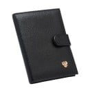 Custodia da viaggio per documenti in PU pelle Set di tasche trasparenti in plastica Tasche per carte Laccio con chiusura a bottone a pressione 1