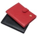 Custodia da viaggio per documenti in PU pelle Set di tasche trasparenti in plastica Tasche per carte Laccio con chiusura a bottone a pressione 4