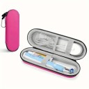 Custodia da viaggio per spazzolino elettrico 21 x 7,5 cm Custodia rigida impermeabile in EVA Organizer per spazzolino, caricabatterie e dentifricio con moschettone 2
