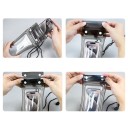 Custodia galleggiante trasparente impermeabile per telefono fino a 7,5" PVC Borsa subacquea e da nuoto Antiscivolo Copertura impermeabile con cordino Full HD 4