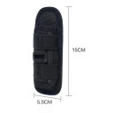 Custodia girevole per torcia 15x5,5 cm Colori neutri Supporto per torcia con clip girevole a 360° Custodia per cintura per torce 6