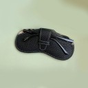 Custodia in pelle per occhiali 17,5 x 8 cm Custodia protettiva colorata con cinturino per occhiali da sole e da vista da viaggio 3